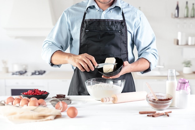 Chef-kok diner voorbereiden