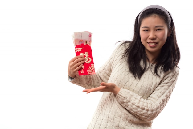 Cheongsam mooi geluk fortuin meisje