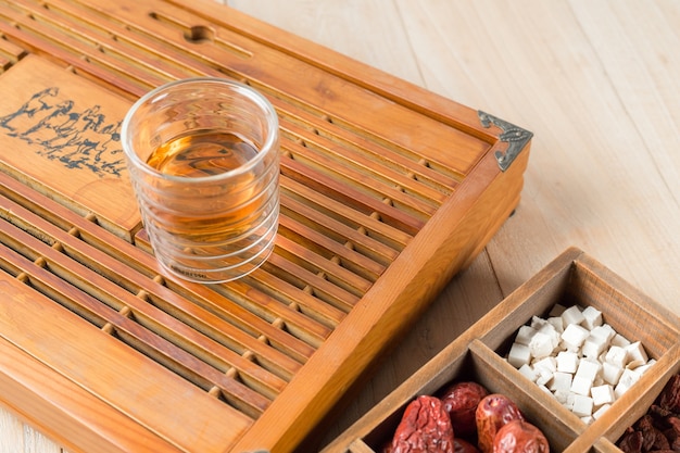 Chinese kruidengeneeskunde met een kopje thee