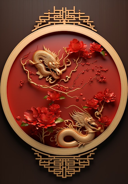 Chinese nieuwjaarsviering met draak