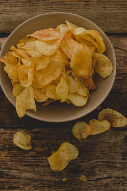 Chips op de tafel