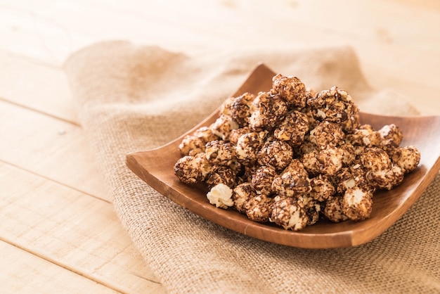 Chocolade bedekte popcorn