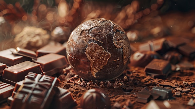 Gratis foto chocolade fantasie wereld bal