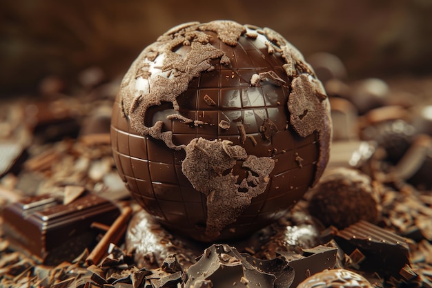 Gratis foto chocolade fantasie wereld bal