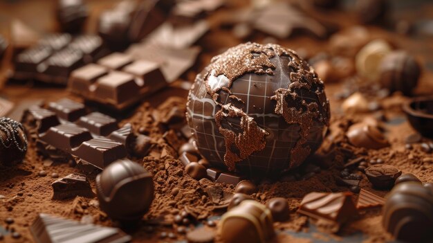 Chocolade fantasie wereld bal