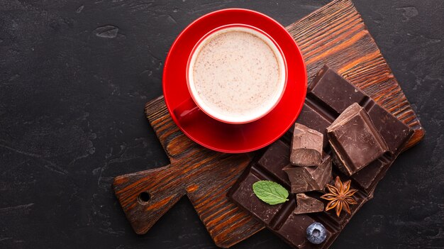 Chocoladedrank in plat lag