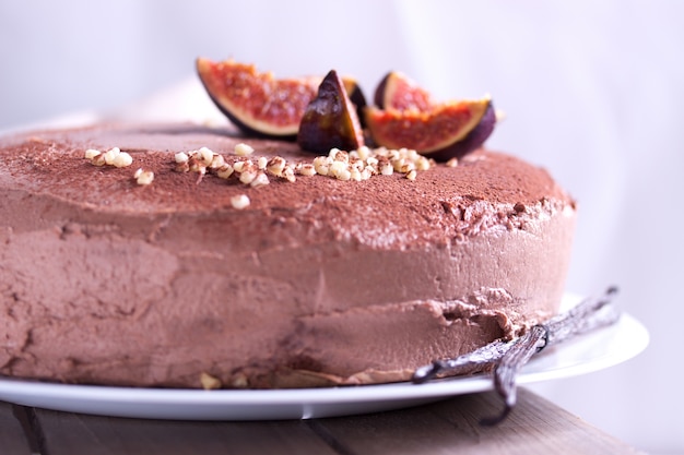 Chocoladetaart met vijgen
