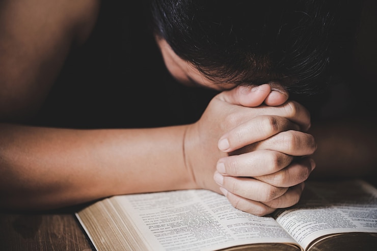 Gratis Foto christelijk leven crisis gebed tot god.