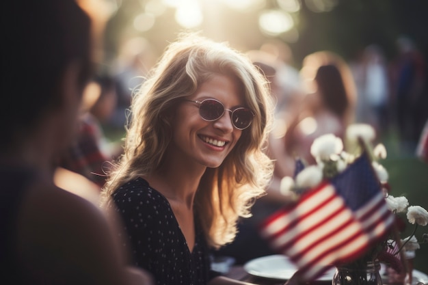 Gratis foto cinematic of happy people celebrating the american independence day holiday