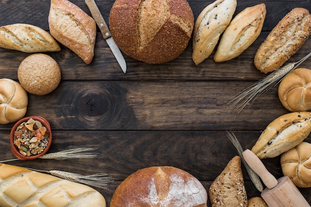 Cirkel indeling met bakkerij op Bureau