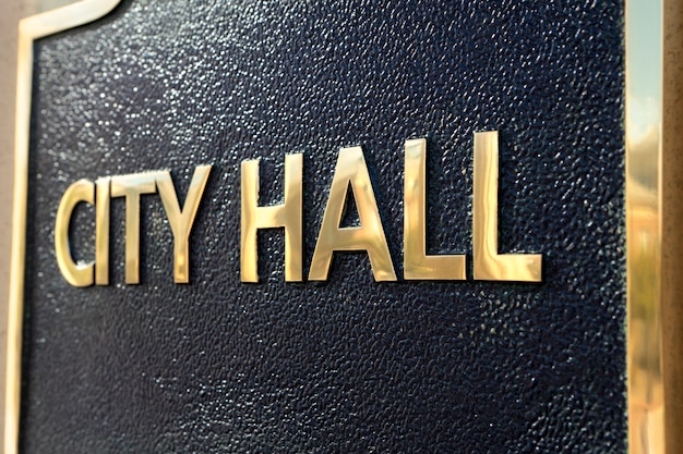 City Hall teken close-up