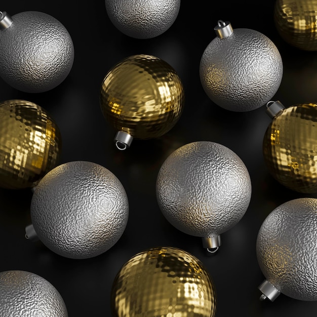 Close-up beeld van kerstballen concept