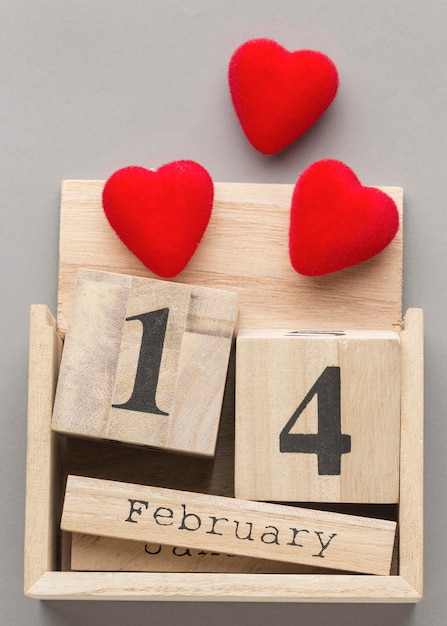 Close-up beeld van Valentijnsdag met hart concept