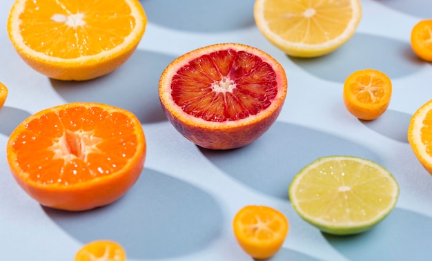 Close-up biologische vruchten op tafel