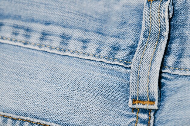 Close-up blue jeans riem loop