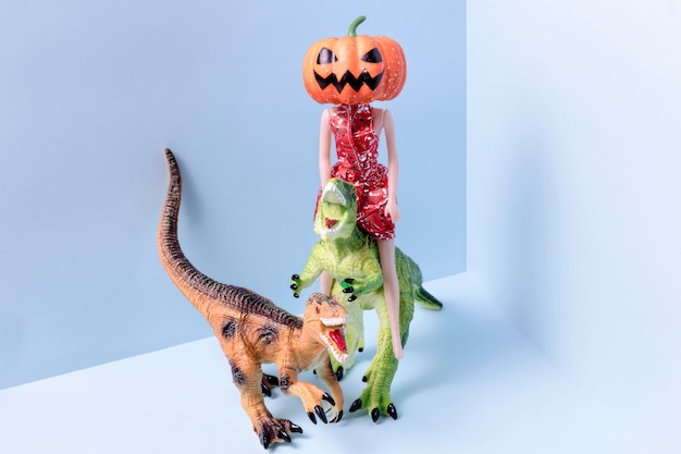 Close-up griezelig Halloween-speelgoed