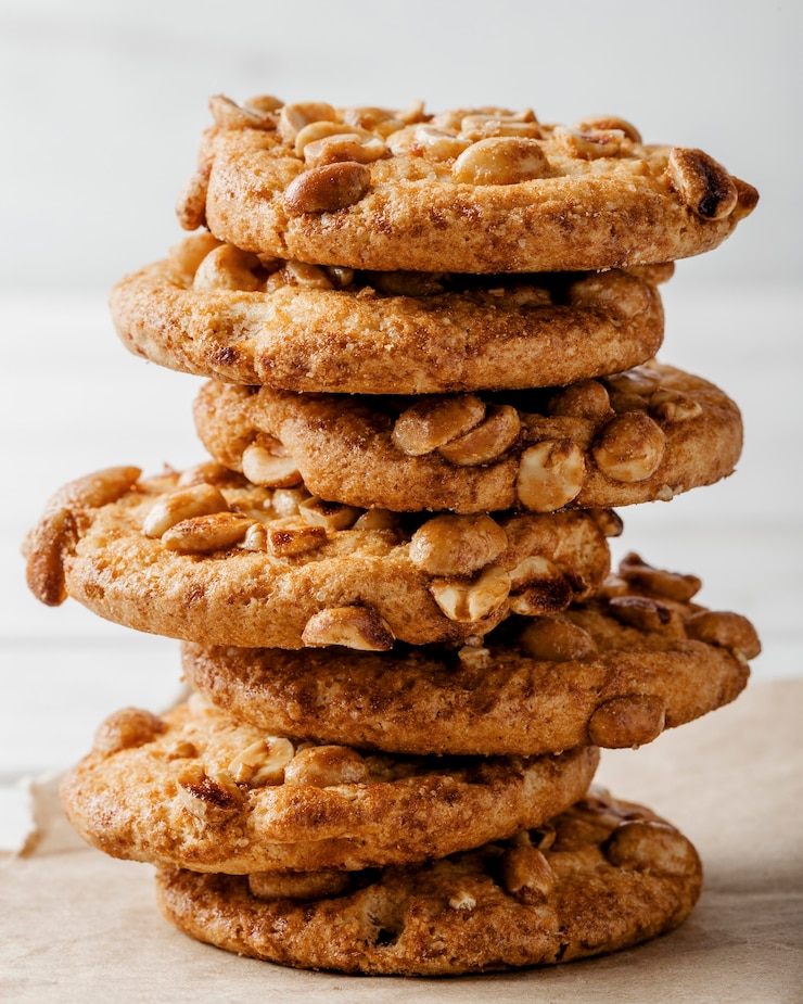 Gratis Foto close-up koekjes met noten