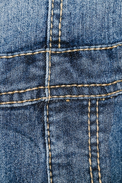 Close-up met details over jeans