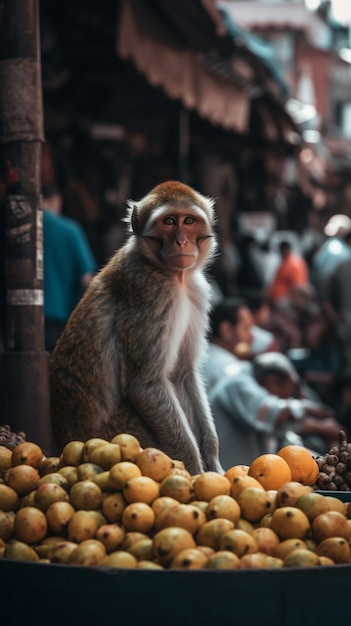 Gratis foto close-up op aap op de markt