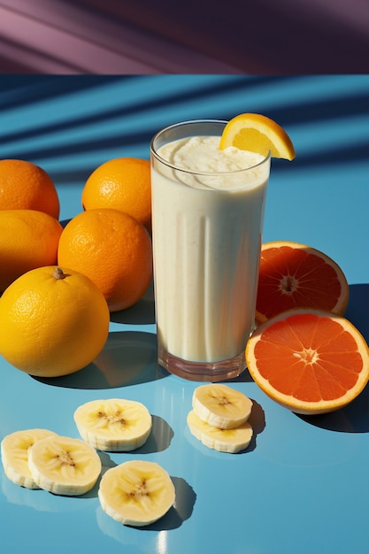 Gratis foto close-up op bananen shake