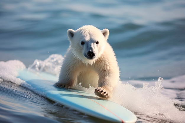 Close-up op beer surfen