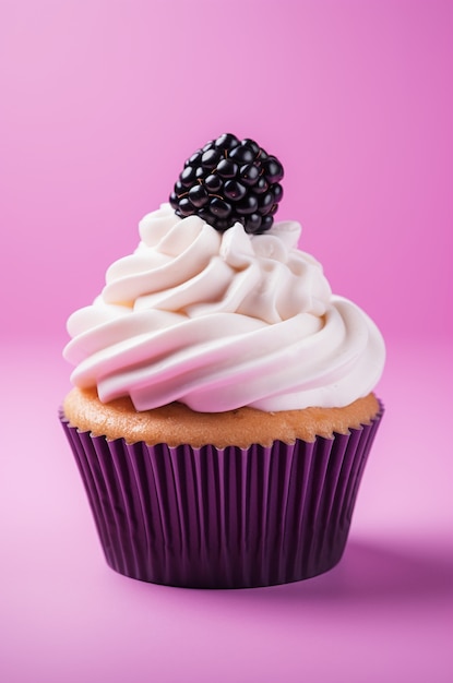 Close-up op BlackBerry cupcake