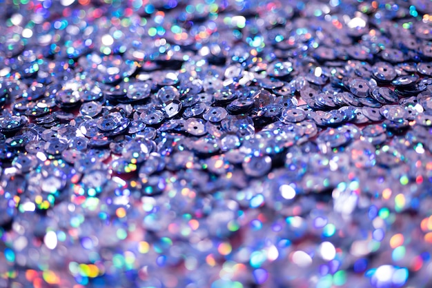 Close-up op blauwe vonken en glitter