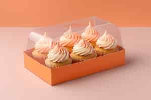 Gratis foto close-up op cupcakes in verpakking