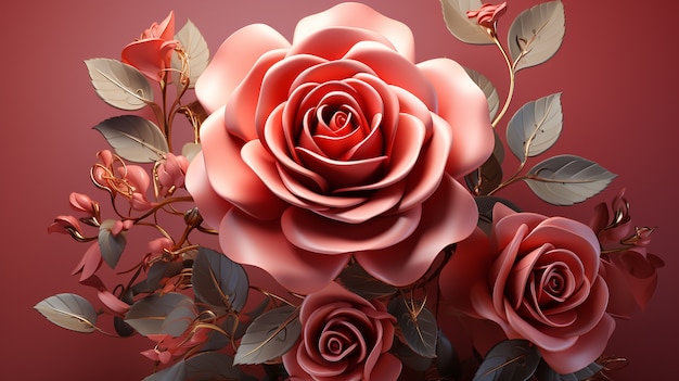 Close-up op decoratieve rozen
