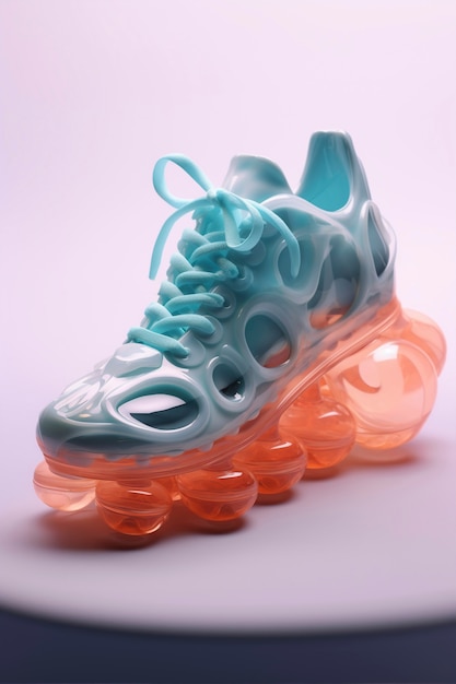 Gratis foto close-up op futuristische sneakers