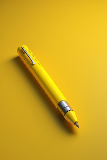 Close-up op gele pen