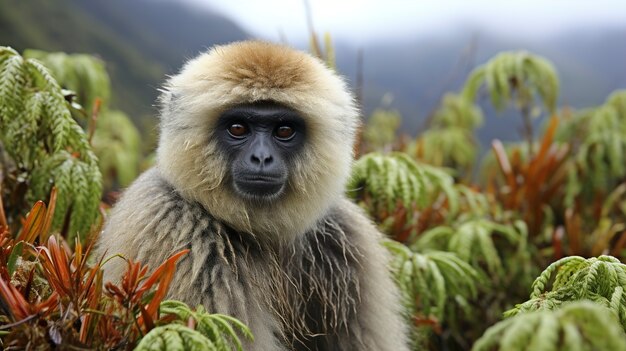 Gratis foto close-up op gibbon in de natuur