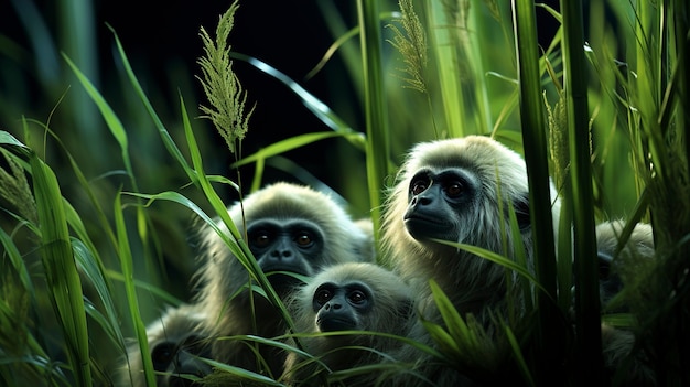 Gratis foto close-up op gibbons in de natuur