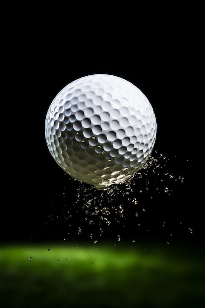 Gratis foto close-up op golfbal in de lucht