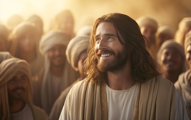 Gratis foto close-up op het portret van jezus