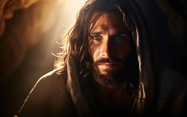 Close-up op het portret van Jezus