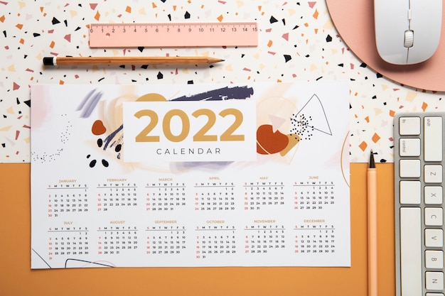 Close-up op kalenderontwerp