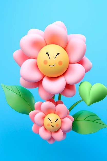 Close-up op kleurrijke cartoon rozen