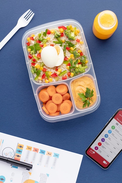 Close-up op lunchboxen met heerlijk eten