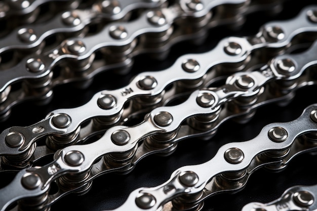 Close-up op metalen fietsketen