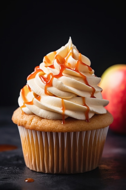 Gratis foto close-up op oranje cupcakes