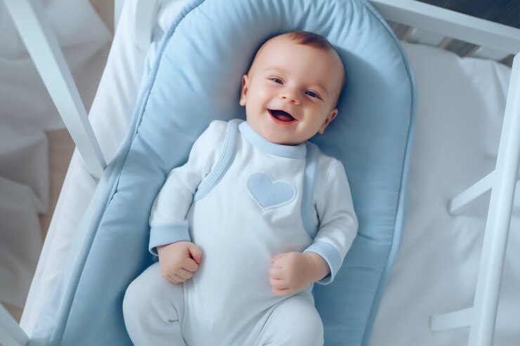 Gratis Foto close-up op pasgeboren baby in bed