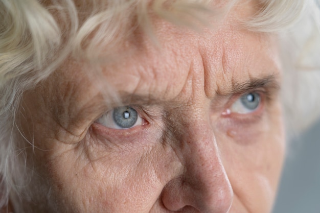 Close-up op portret van oude persoon