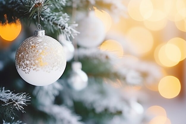 Close-up op prachtig versierde kerstboom