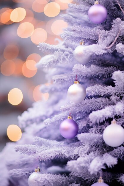 Close-up op prachtig versierde kerstboom