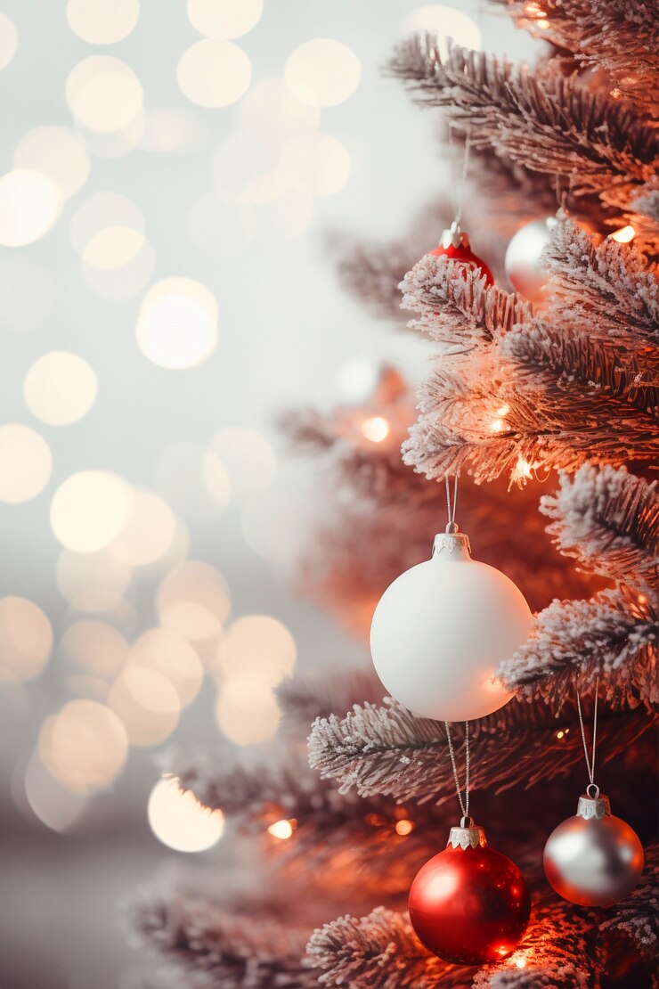 Gratis Foto close-up op prachtig versierde kerstboom