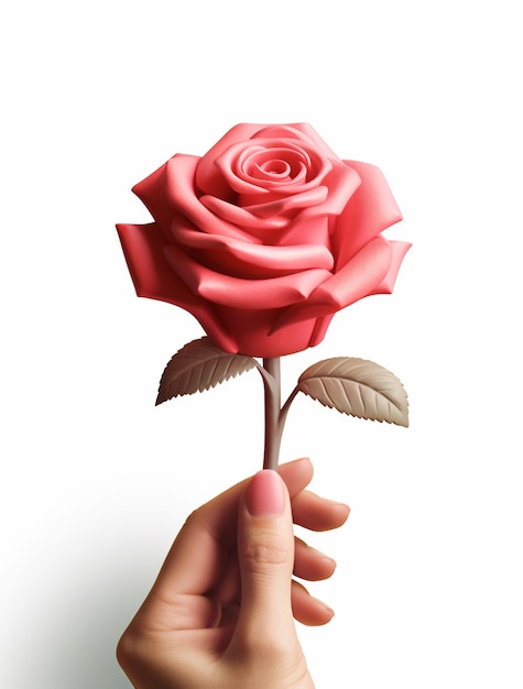 Gratis foto close-up op roos in de hand gehouden