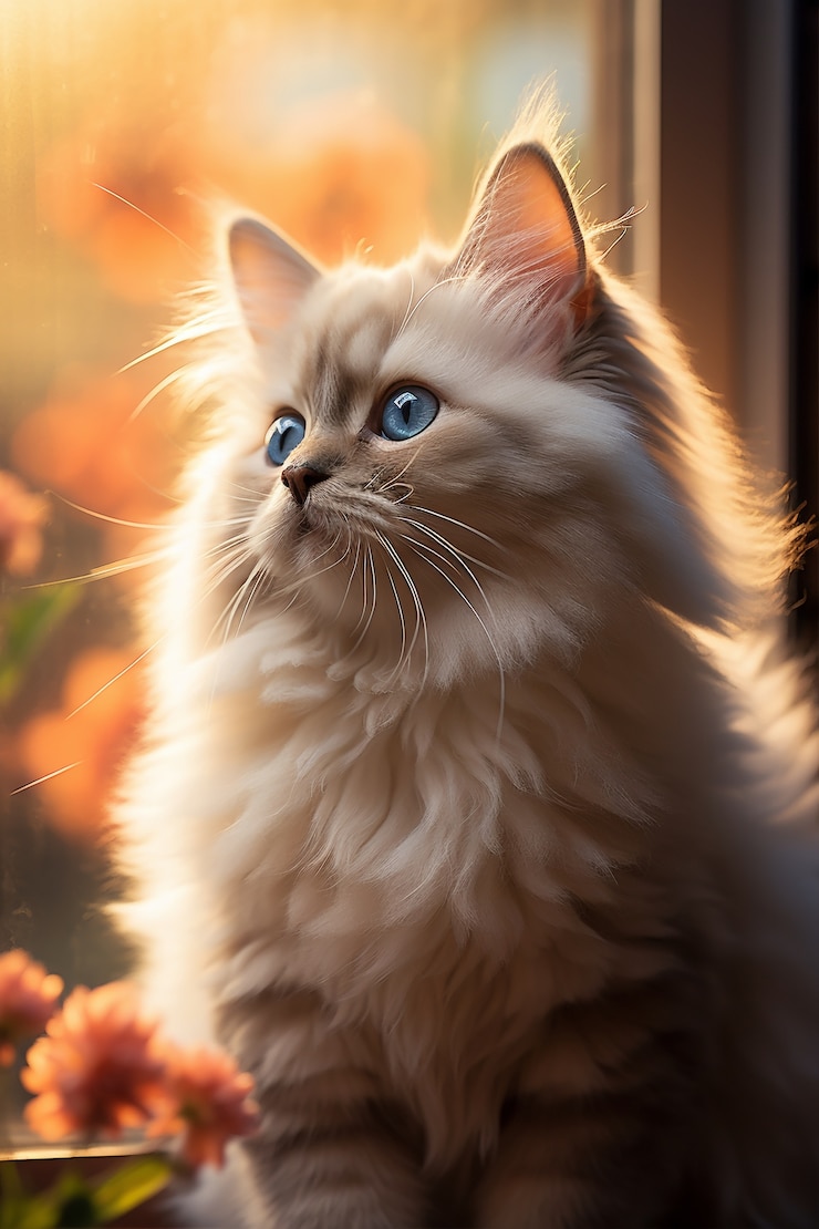 Gratis Foto close-up op schattig katje binnenshuis
