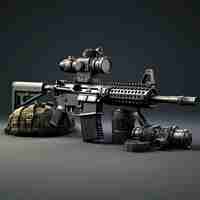 Gratis foto close-up op sluipschuttergeweer met munitie