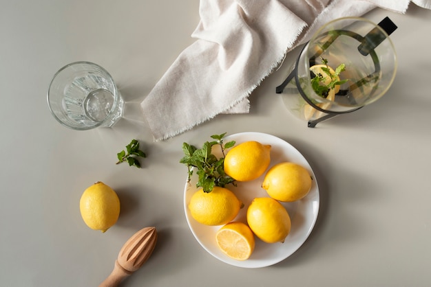 Close-up op tafel vol eten